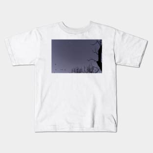 Rising Moon and Silhouettes by Debra Martz Kids T-Shirt